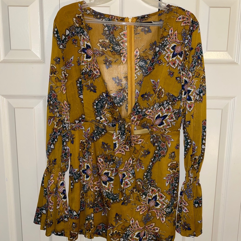 BooHoo Mustard Yellow Romper!